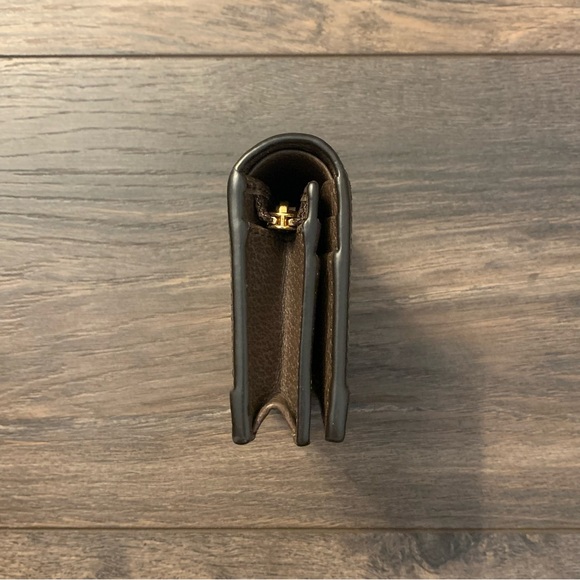 ❌SOLD❌ Gucci Ophidia Beige/Ebony GG Supreme Canvas and Leather Card Wallet - Picture 5 of 14